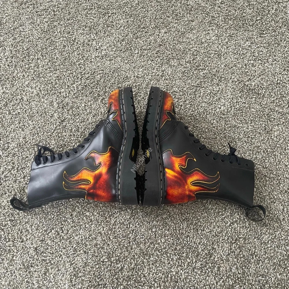 NEW Tredair Made in England Flame Fire Combat Boots 90s UK 5 US 7 MIE Vintage - Picture 6 of 13